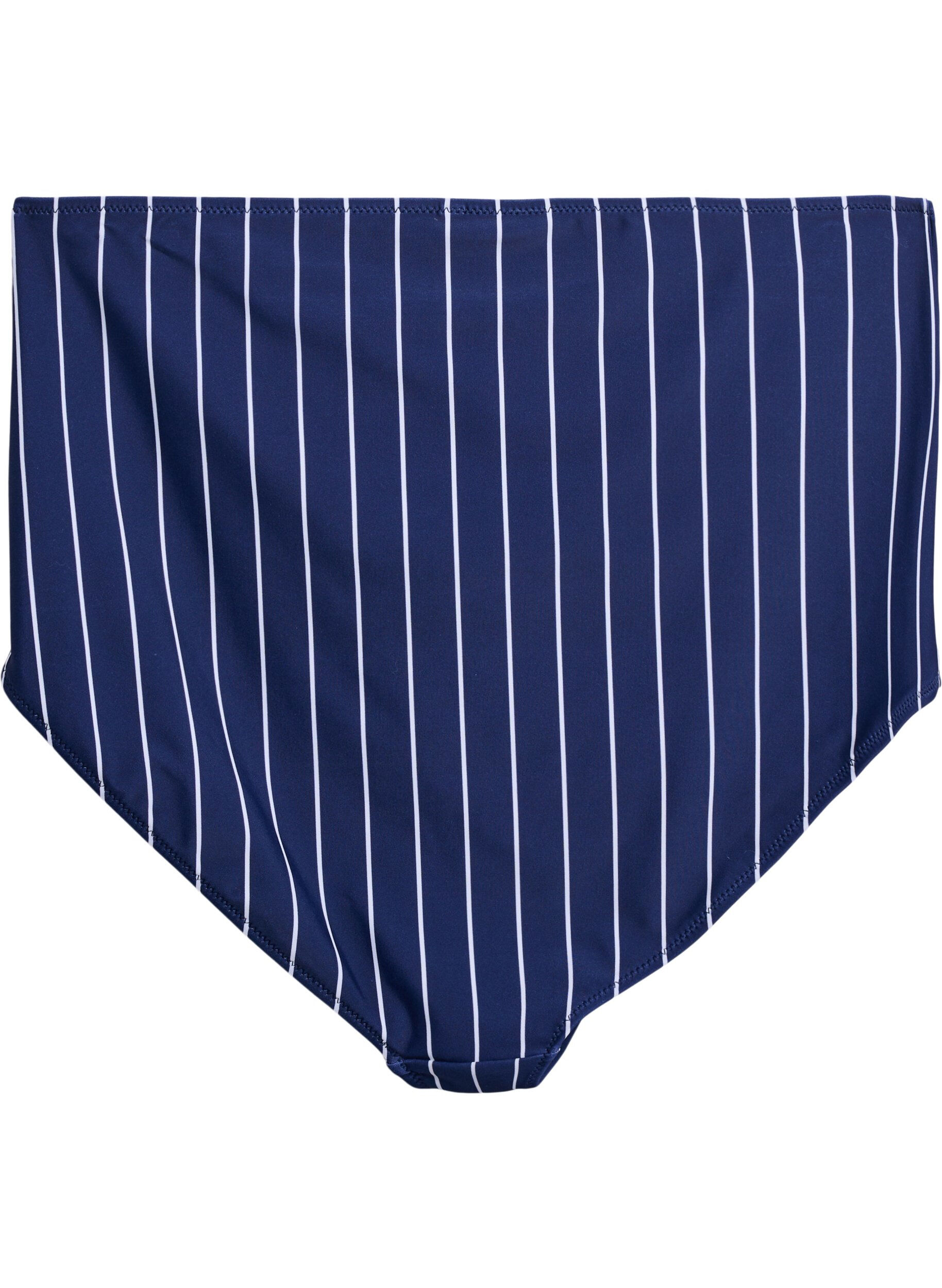 ZizziBikini-Slip mit Print und hoher Taille, Blau, Packshot image number 1