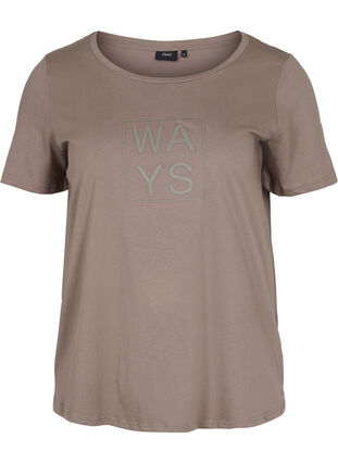 Kurzarm T-Shirt aus Baumwolle mit Aufdruck, Falcon WAYS, Packshot image number 0