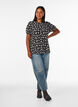 Bluse mit langen &Auml;rmeln und gebl&uuml;mtem Print, Schwarz, Model image number 1