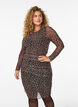 Kurzes Kleid aus Mesh mit Leopardenmuster, Braun, Model image number 0
