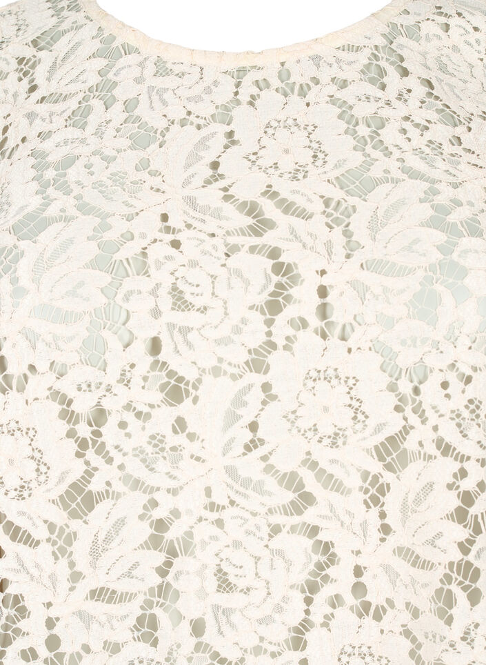 FLASH – Langärmelige Spitzenbluse, Birch, Packshot image number 2