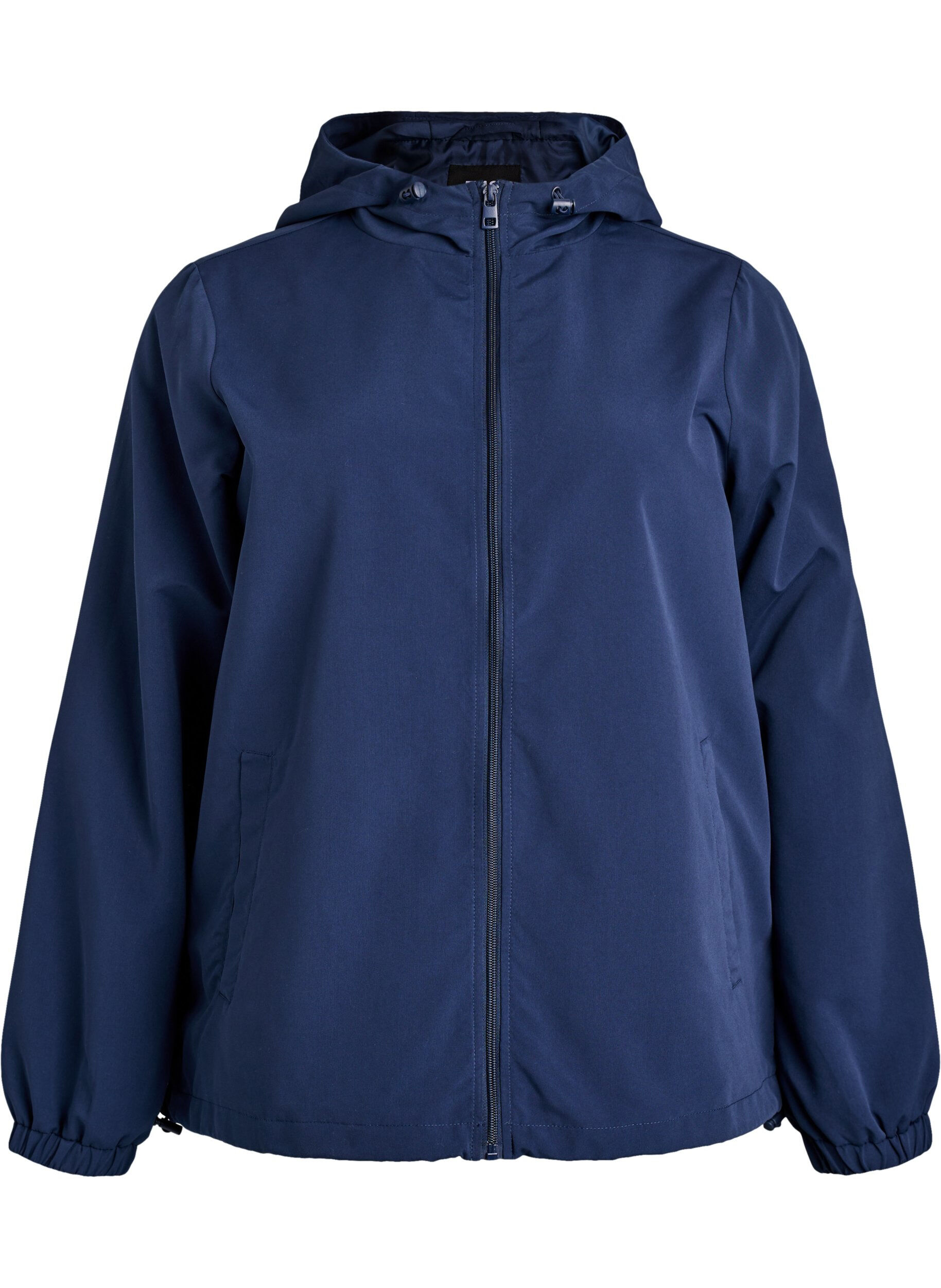 ZizziLeichte Jacke mit Kapuze und Rei&szlig;verschluss, Blau, Packshot image number 0