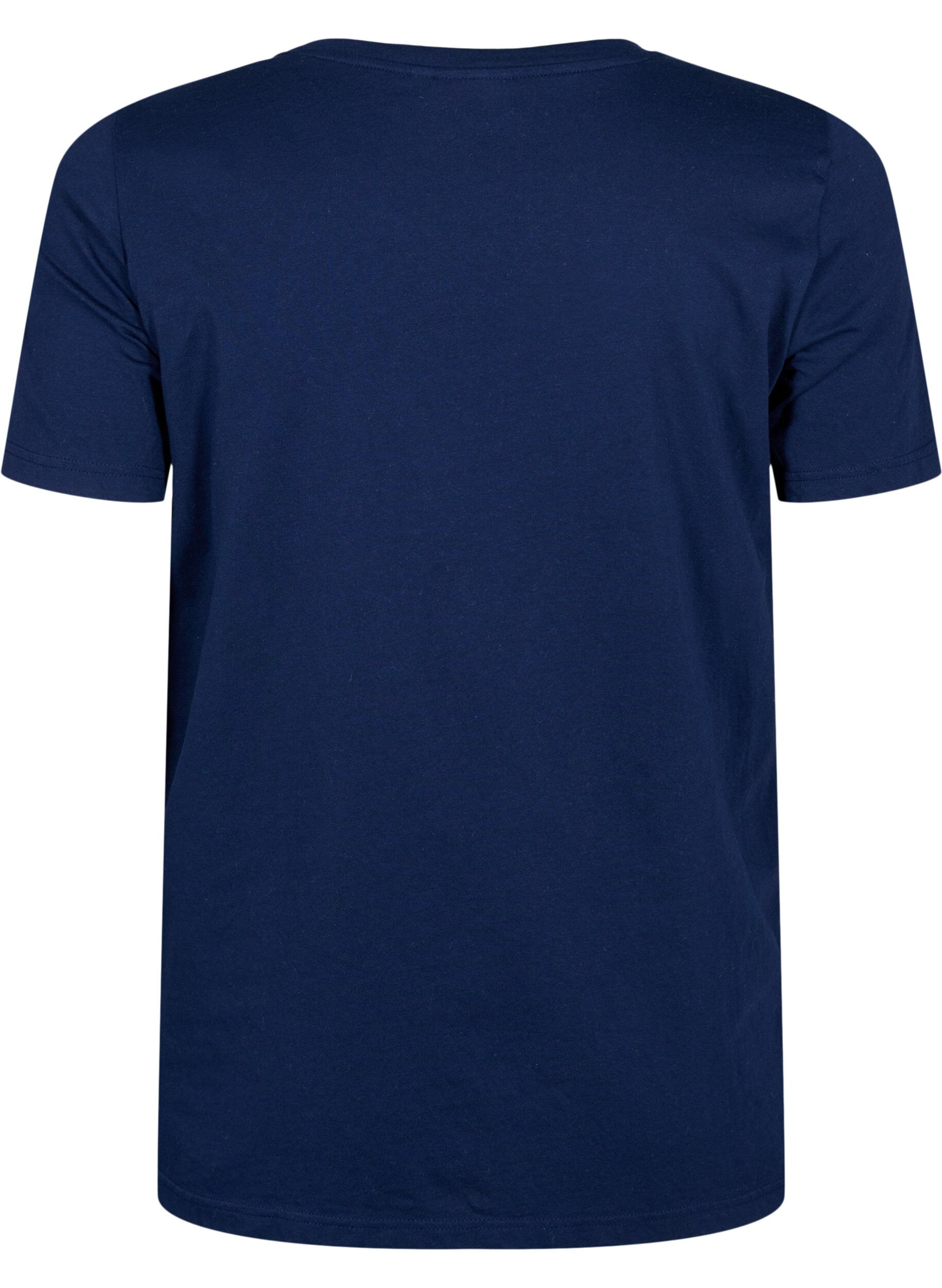 ZizziWeihnachtliche T-Shirts aus 100% Baumwolle, Navy B. w. LetItSnow, Packshot image number 1