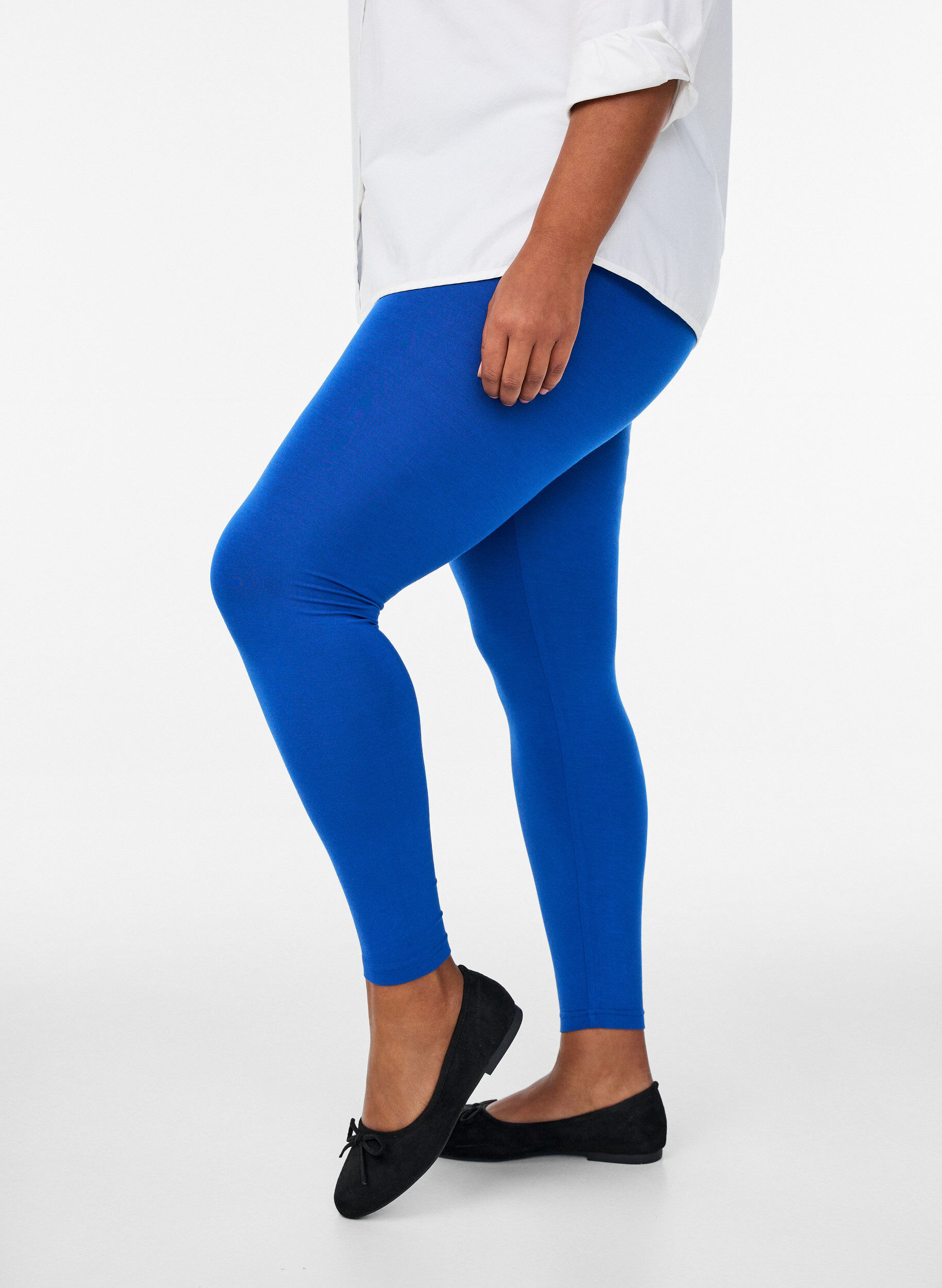 ZizziBasic-Leggings aus Viskose, Blau, Model image number 0