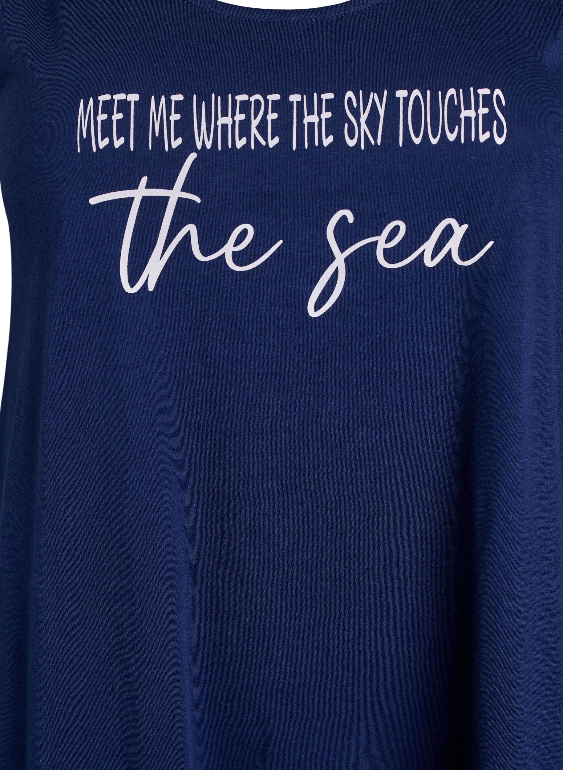 Zizzi&Auml;rmelloses Kleid in A-Linie, Blau, Packshot image number 2