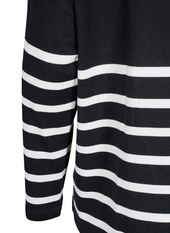 Bluse mit Stehkragen und langen Ärmeln, Schwarz, Packshot image number 3