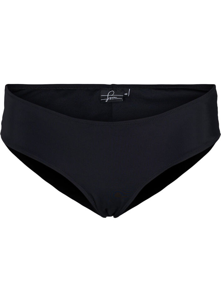 Bikinislip mit regul&auml;rer Taillenh&ouml;he, Black, Packshot image number 0