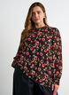 Bluse mit Allover-Print und kurzer Knopfleiste, Rot, Model image number 0