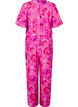 Geblümter Jumpsuit mit Fledermausärmeln, Pink Rose AOP, Packshot image number 1