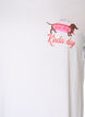 T-Shirt aus Baumwolle mit Brustprint, Wei&szlig;, Packshot image number 2