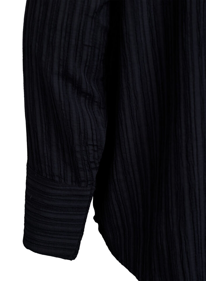 FLASH - Bluse mit Textur, Schwarz, Packshot image number 3