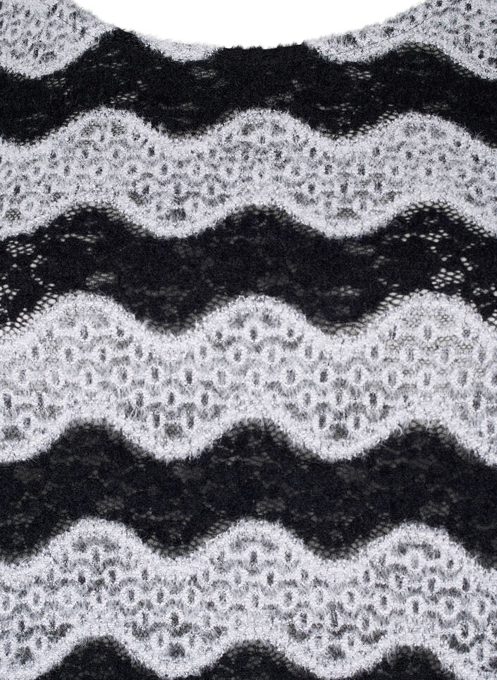  Strickbluse mit Wellenmuster, Black Stripe, Packshot image number 2