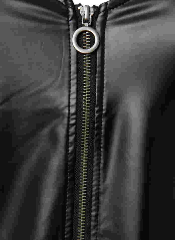 Kunstlederkleid mit Reißverschluss, Black, Packshot image number 2