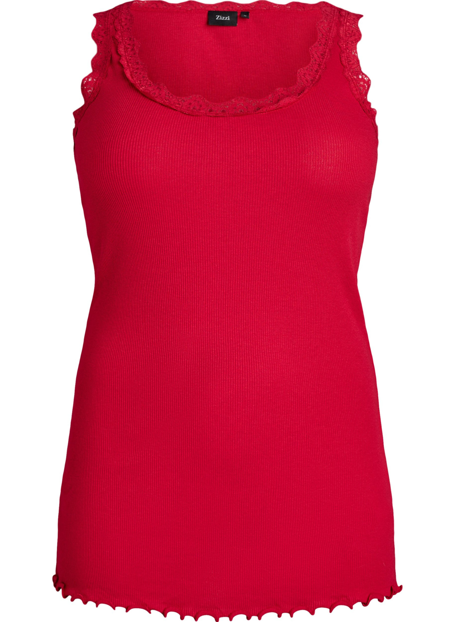 ZizziSpitzentop, Rot, Packshot image number 0