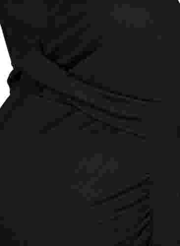 Schwangerschaftskleid aus Ripp, Black, Packshot image number 2