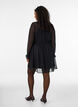 Kleid aus Chiffon mit Guipure-Spitze und Empire-Linie, Schwarz, Model image number 2