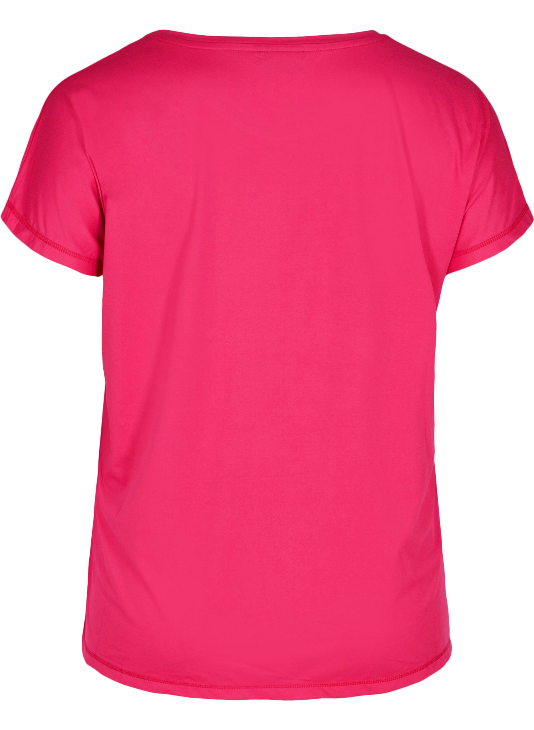 ZizziEinfarbiges Trainings-T-Shirt, Pink, Packshot image number 1