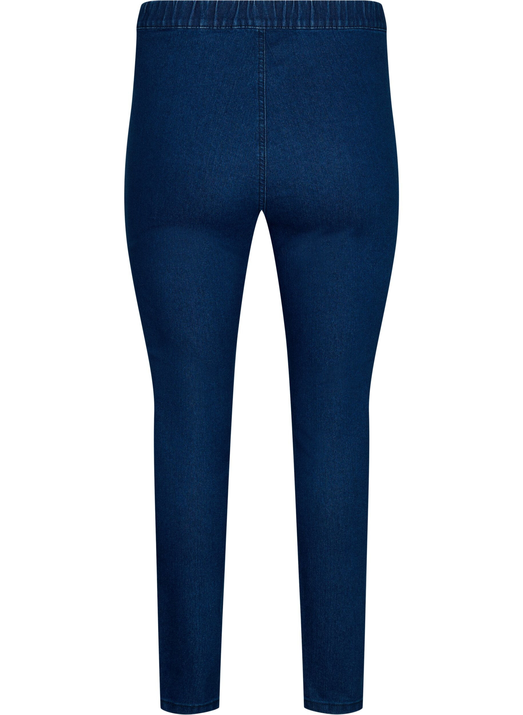 ZizziFLASH - Eng anliegende Jeggings mit hoher Taille, Blue denim, Packshot image number 1