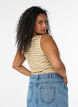 Gestreiftes Tanktop mit Rippenstruktur, Gelb, Model image number 2