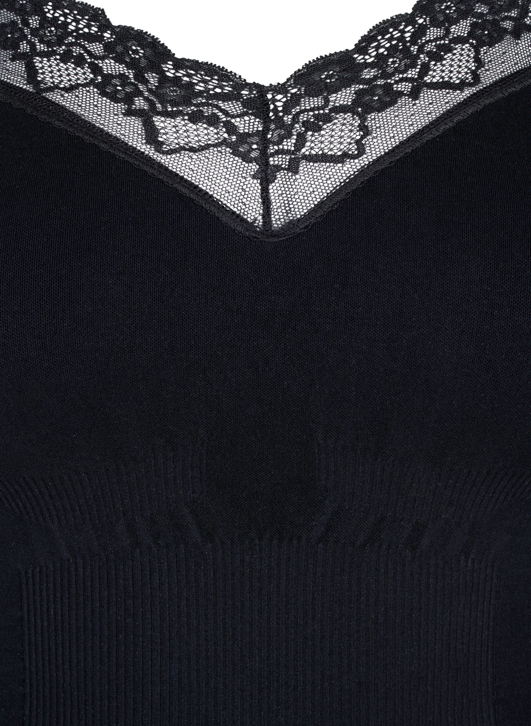 ZizziFormw&auml;sche Bodystocking mit Spitze, Schwarz, Packshot image number 3