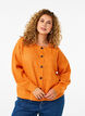 Rippenstrick Strickjacke mit Knöpfen, Orange, Model image number 0