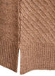 Kurzes Strickkleid mit V-f&ouml;rmigem Strukturmuster, Braun, Packshot image number 3