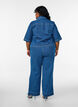Jeans mit weitem Bein und Streifen, Blau, Model image number 1