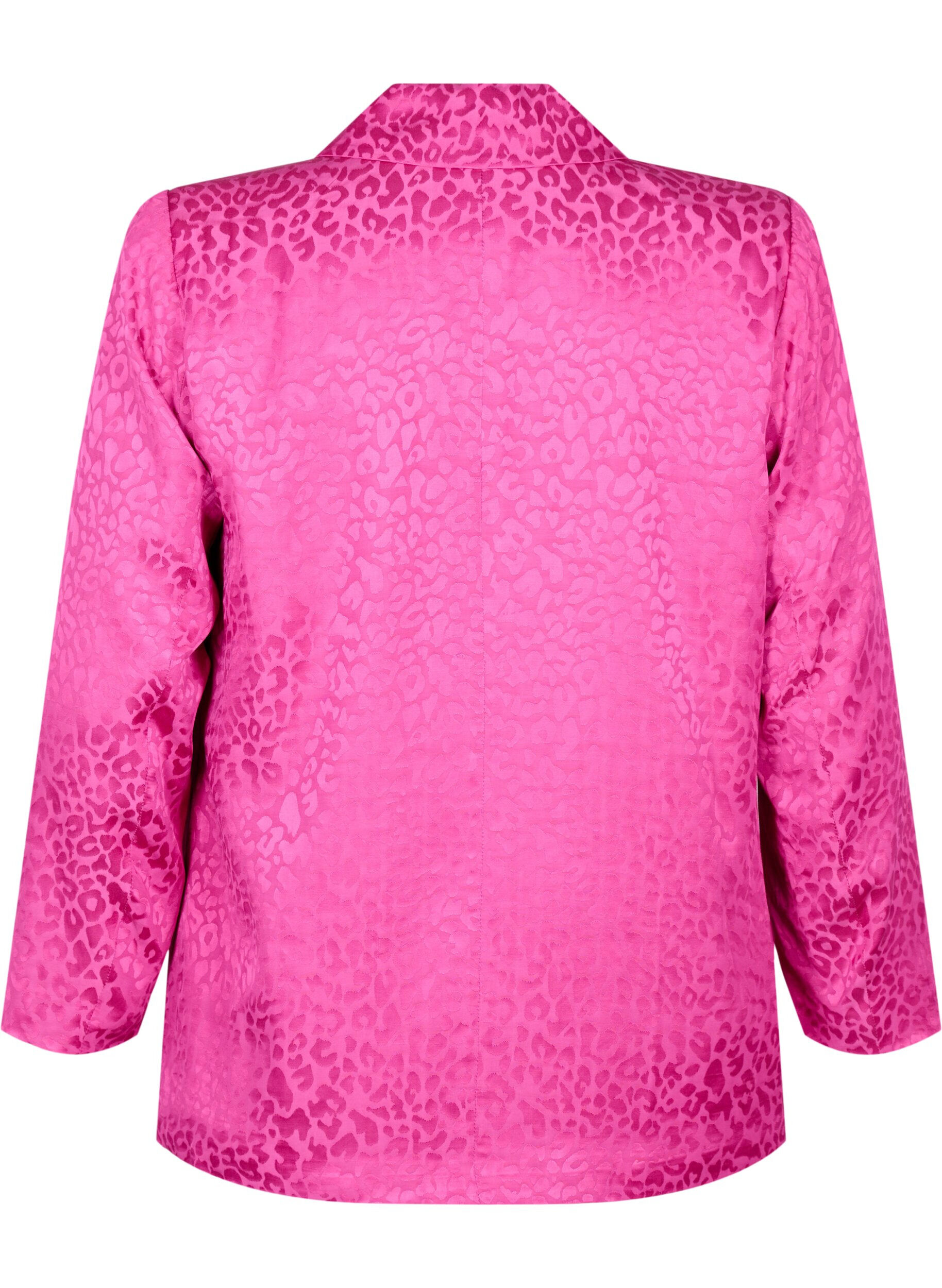 ZizziTon-in-Ton-Jacquard-Blazer aus Viskose, Rose Violet, Packshot image number 1