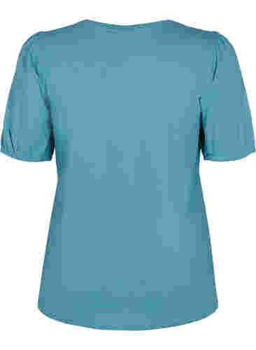 T-Shirt aus Baumwolle mit 2/4-Ärmeln, Brittany Blue, Packshot image number 1