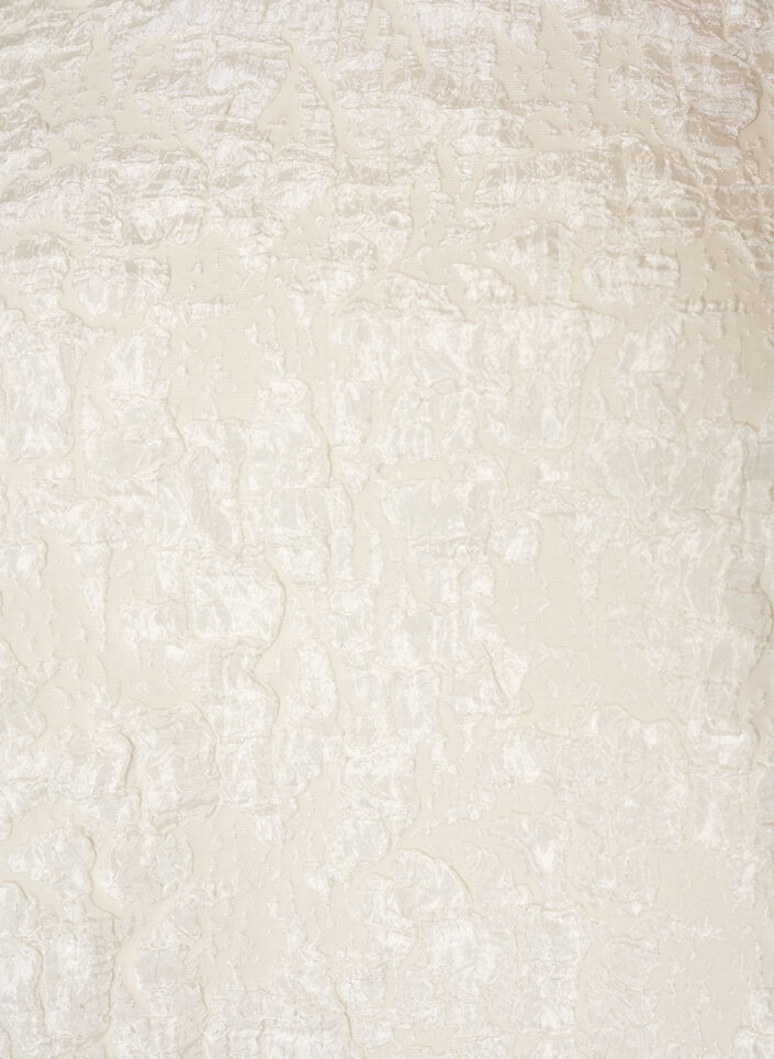 Jacquardbluse mit Puff&auml;rmeln und A-Linien-Form, Vanille, Packshot image number 2