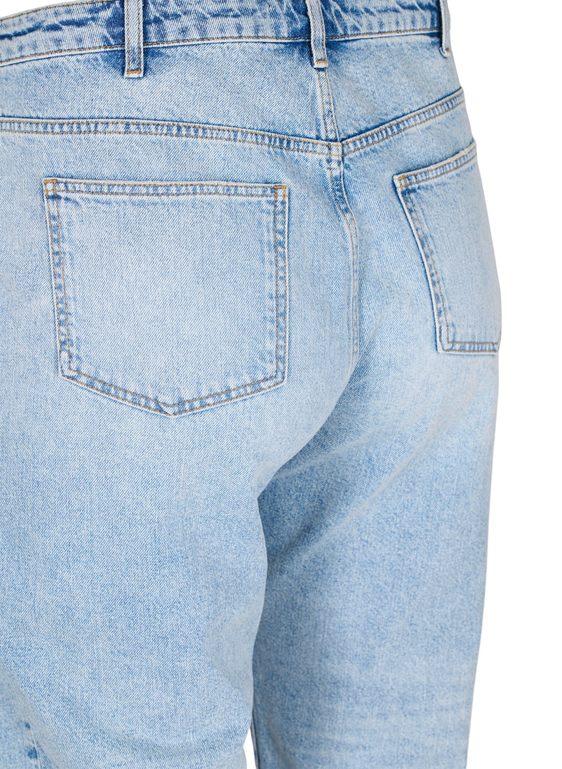 ZizziCropped Vera Jeans mit Nieten, Light blue denim, Packshot image number 3