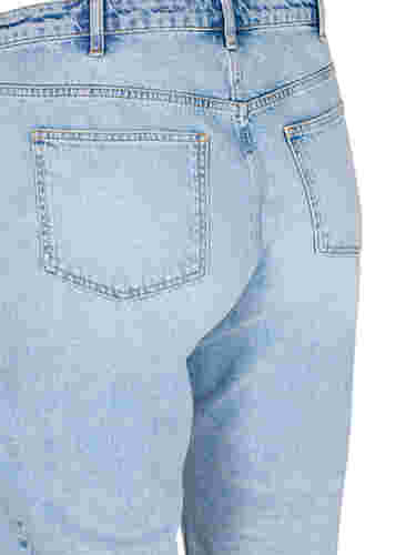 Cropped Vera Jeans mit Nieten, Light blue denim, Packshot image number 3