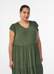 Midikleid aus Viskose mit R&uuml;schen&auml;rmeln, Gr&uuml;n, Model image number 3