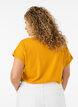 Kurz&auml;rmeliges T-Shirt aus einer Baumwollmischung, Gelb, Model image number 2