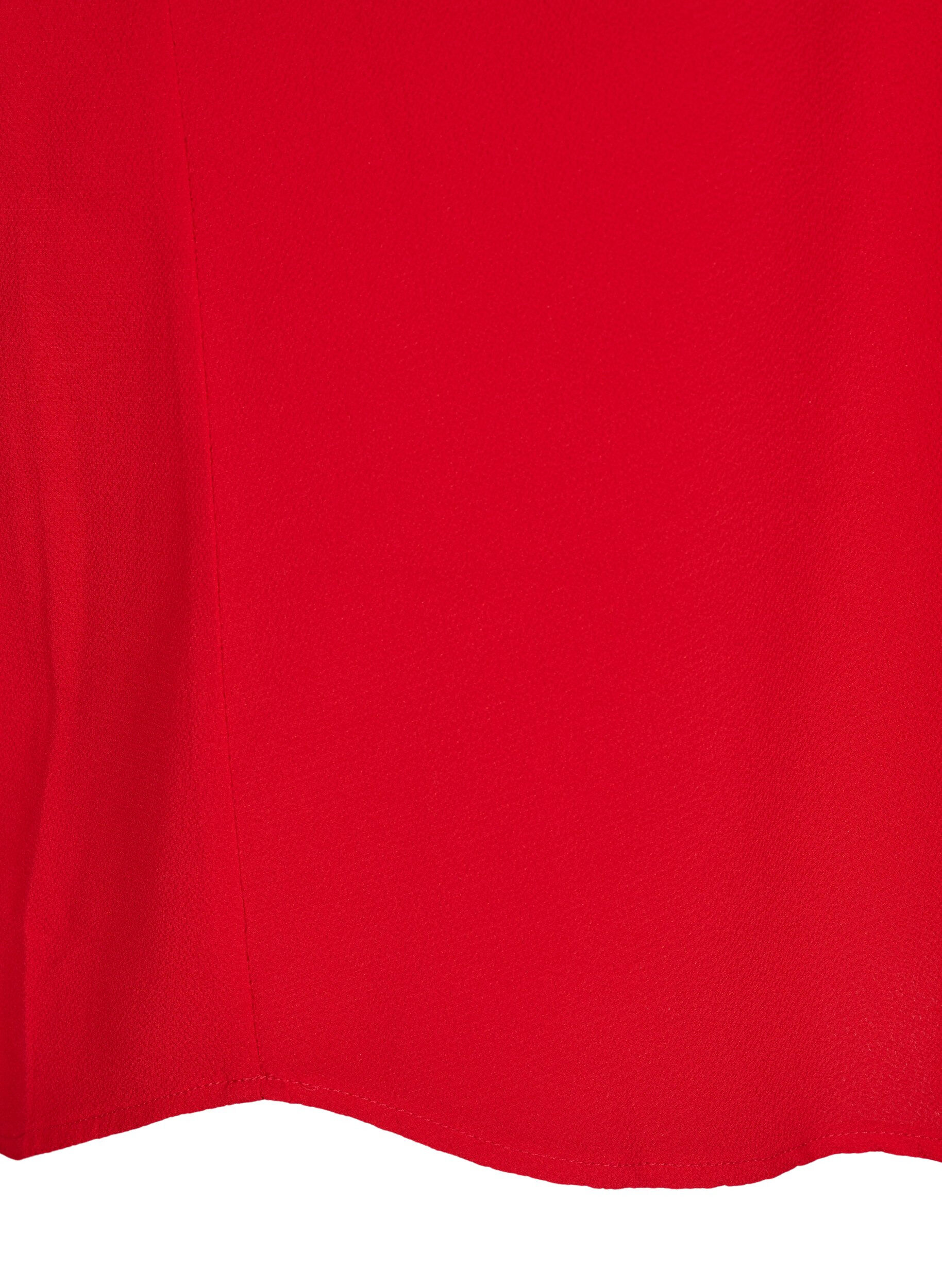 ZizziBluse mit kurzen &Auml;rmeln und einem Rundhalsausschnitt, Rot, Packshot image number 3