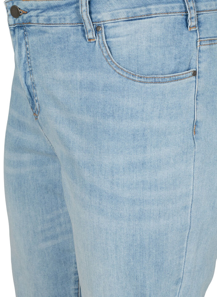 Hochgekrempelte 7/8-Jeans mit hoher Taille, Blau, Packshot image number 2
