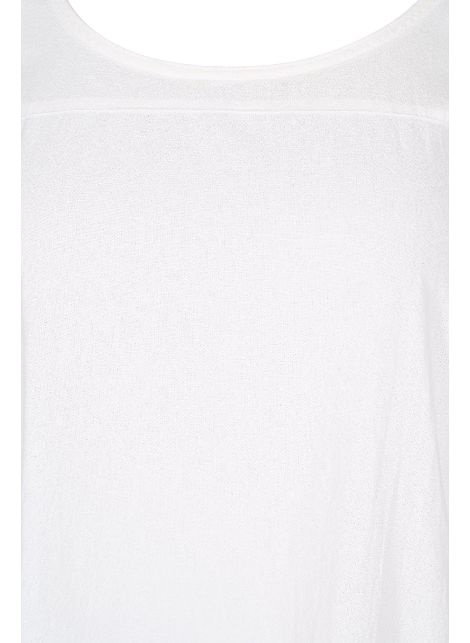 ZizziKurzarm Kleid aus Baumwolle, Wei&szlig;, Packshot image number 2