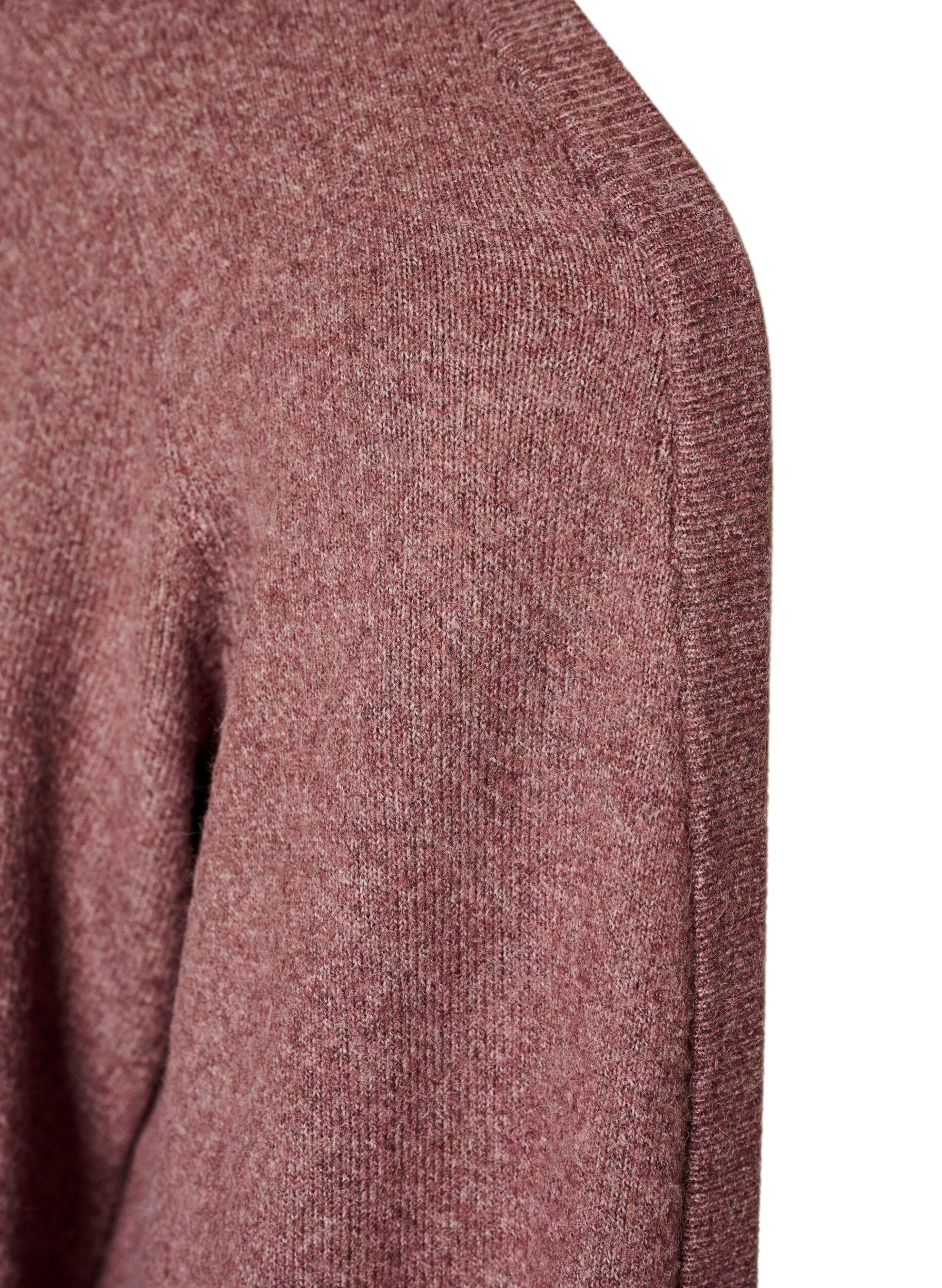 ZizziStrickjacke mit Rippenstrick und Taschen, Rot, Packshot image number 2