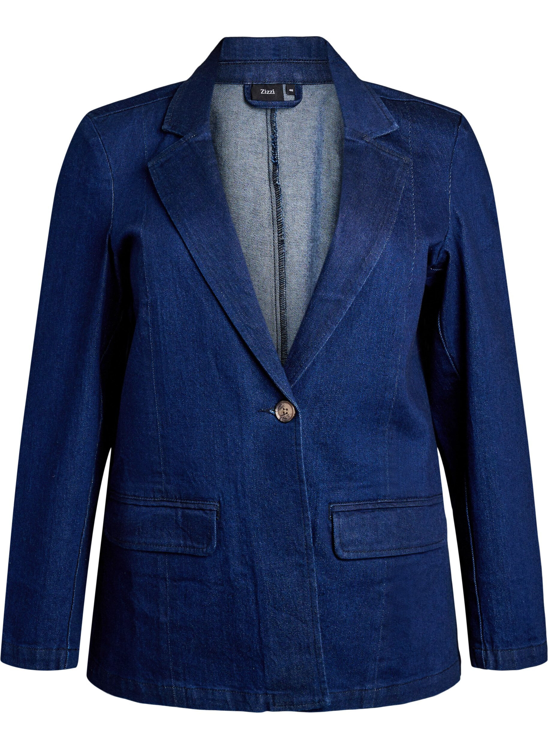 ZizziJeans-Blazer mit Taschen, Blau, Packshot image number 0