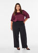 Bluse aus Satin mit ellenbogenlangen &Auml;rmeln, Rot, Model image number 1