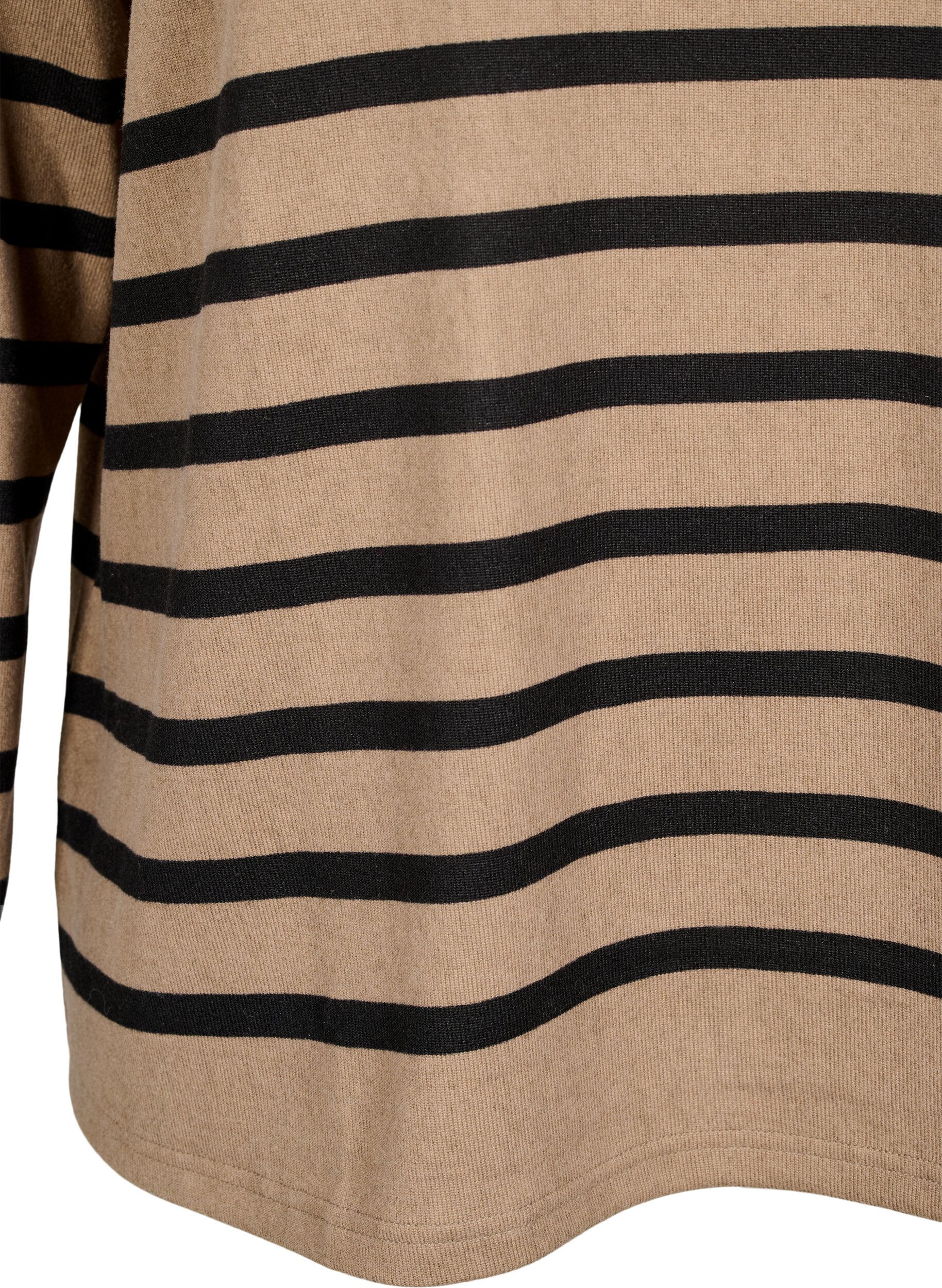 ZizziBluse mit Stehkragen und langen &Auml;rmeln, Beige, Packshot image number 3