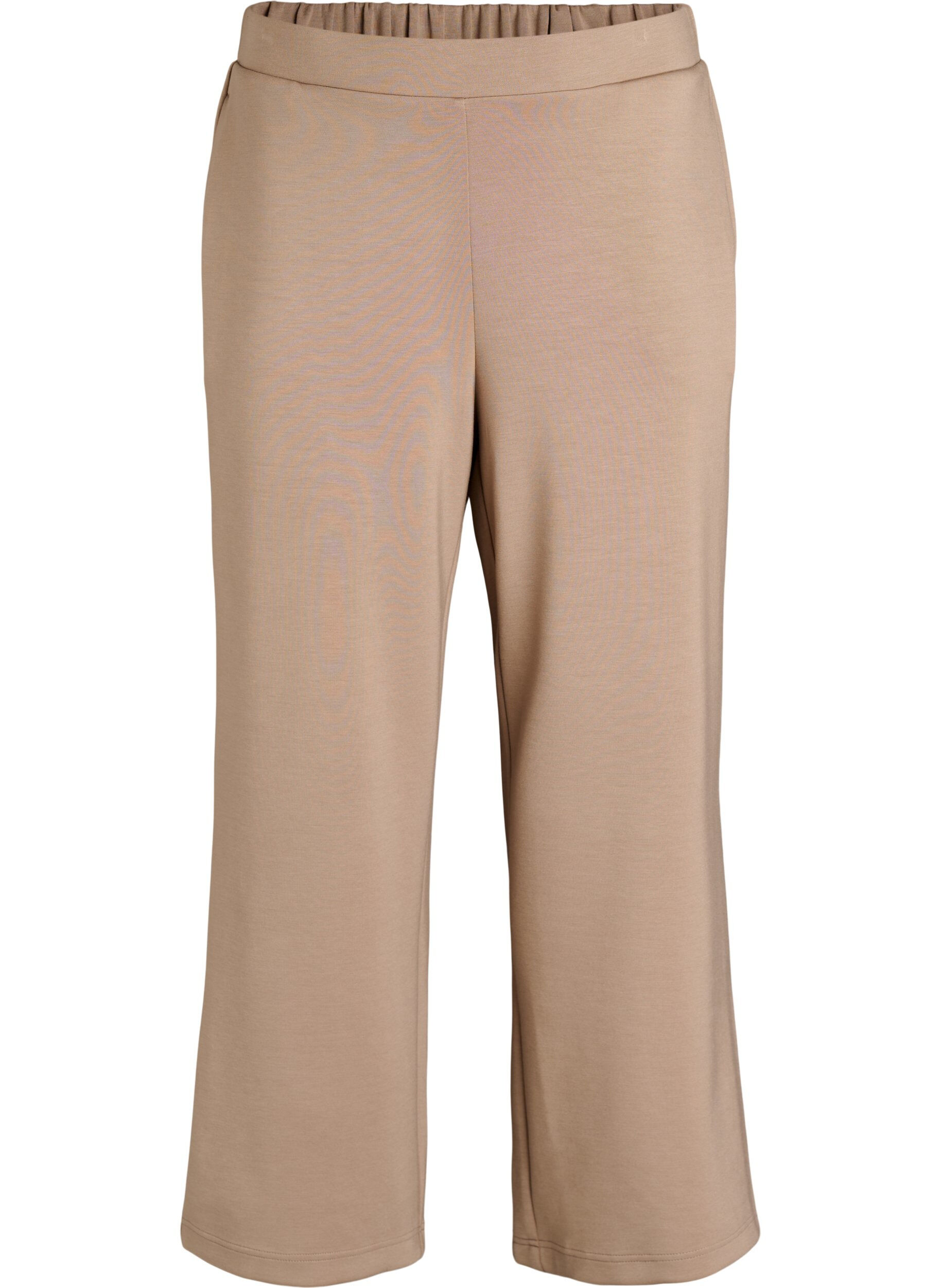 ZizziHoch taillierte Loungehose mit geraden Beinen, Beige, Packshot image number 0