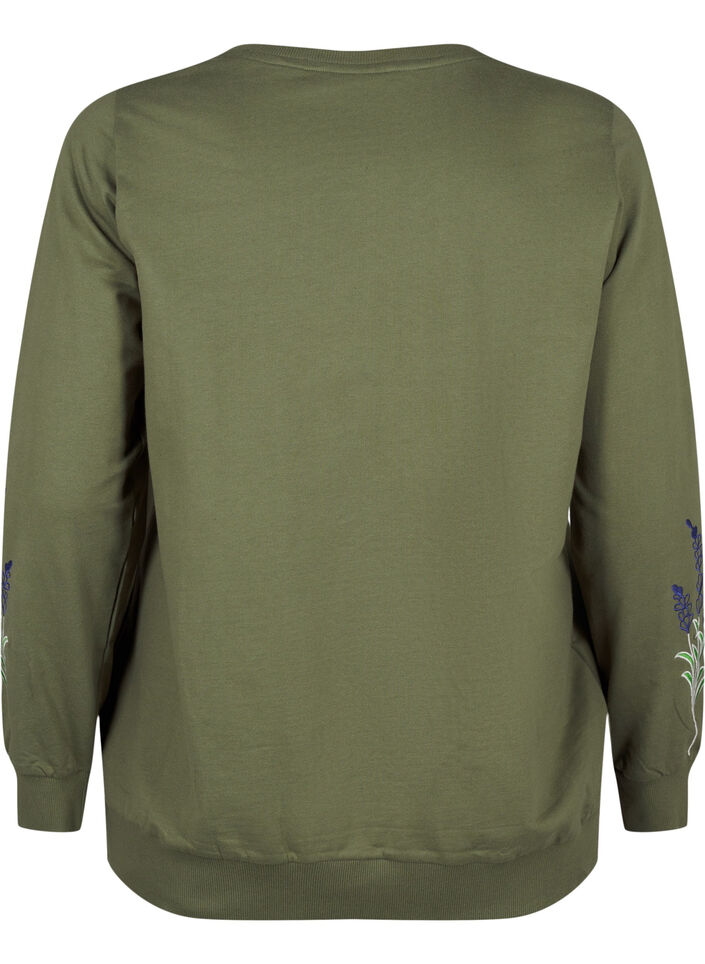 Sweatshirt mit Blumenstickereien, D. L. Green W. emb., Packshot image number 1