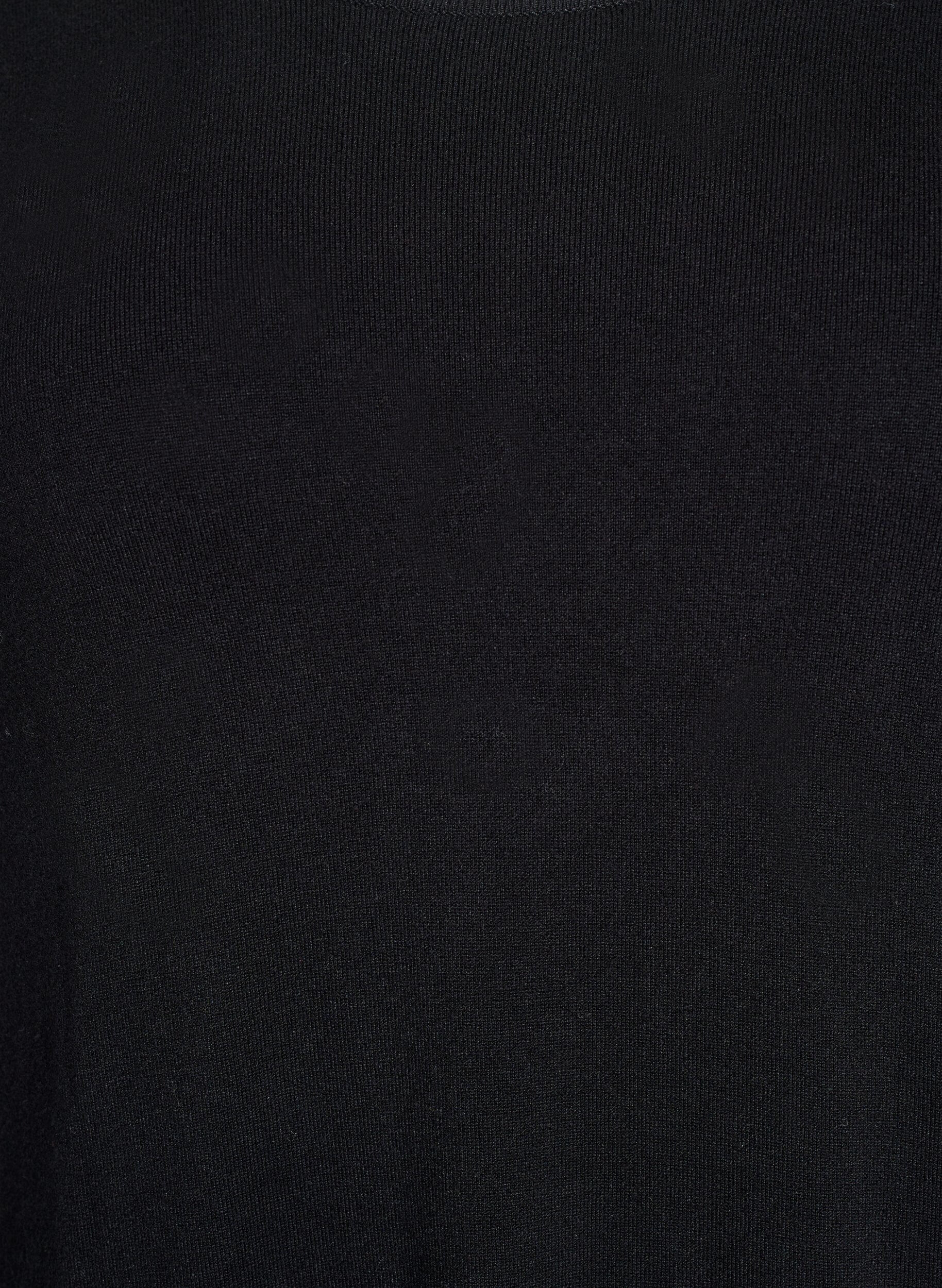 ZizziKnielanges Strickkleid mit kurzen &Auml;rmeln., Schwarz, Packshot image number 2