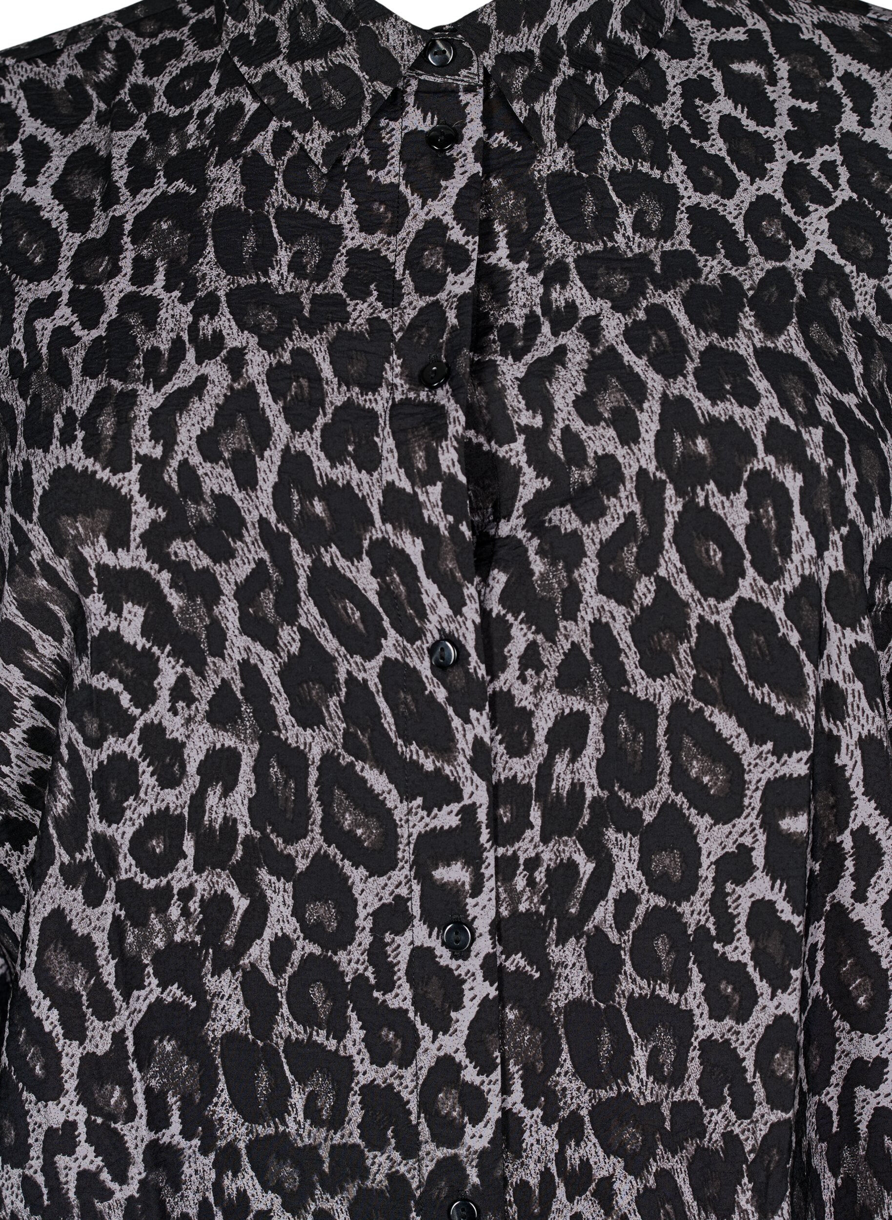 ZizziLange Bluse mit Leopardenmuster, Grau, Packshot image number 2