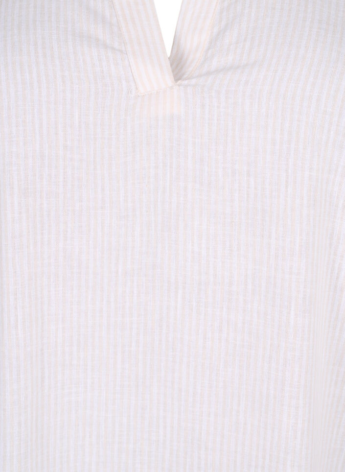 Gestreiftes Kleid aus Baumwolle und Leinen, Sandshell Wh. Stripe, Packshot image number 2