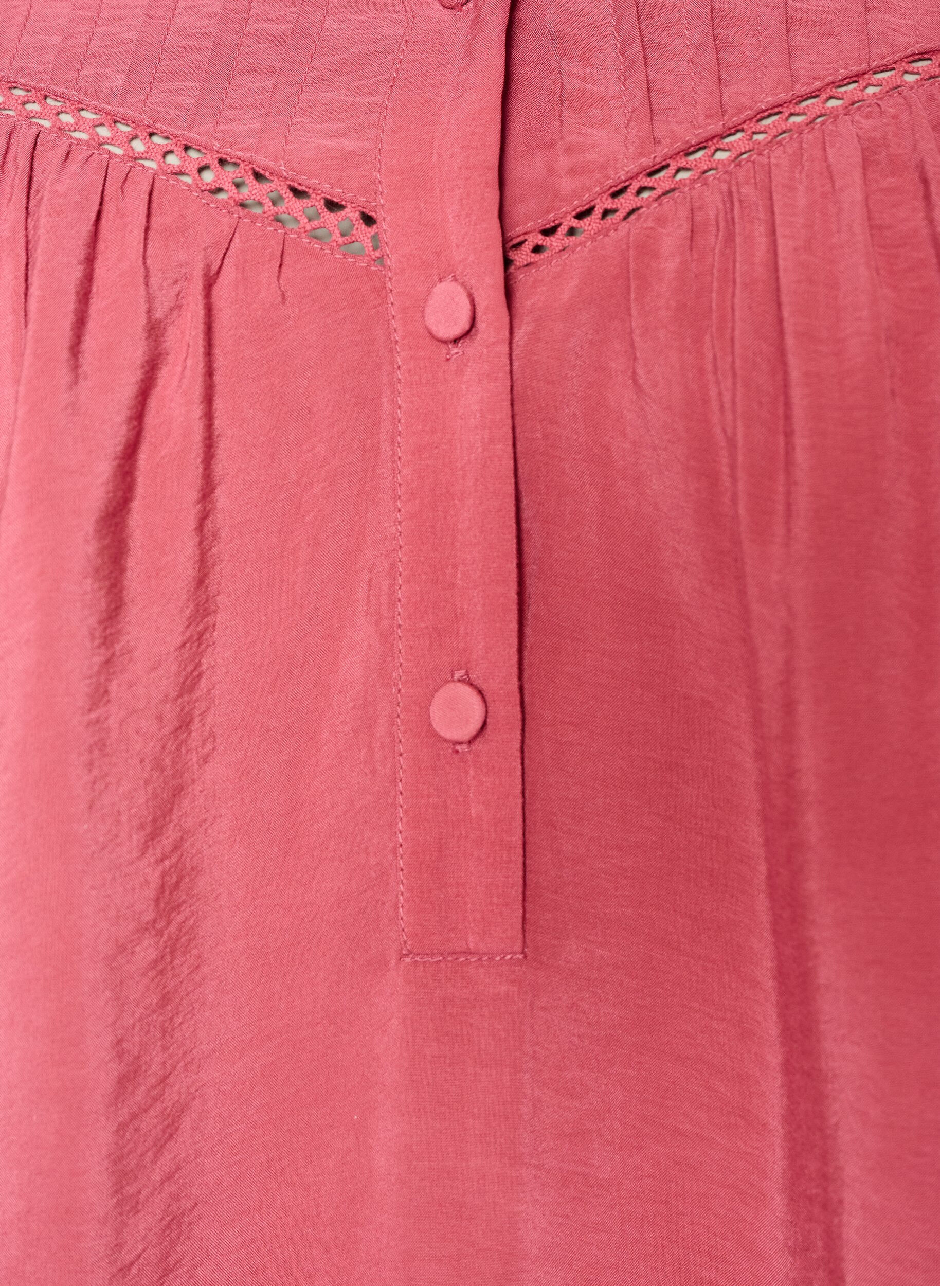 ZizziBluse aus Viskose mit Biesen und Ballon&auml;rmeln, Rot, Packshot image number 2