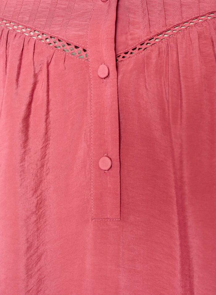 Bluse aus Viskose mit Biesen und Ballon&auml;rmeln, Rot, Packshot image number 2