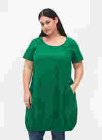 Kurzarm Kleid aus Baumwolle, Verdant Green, Model