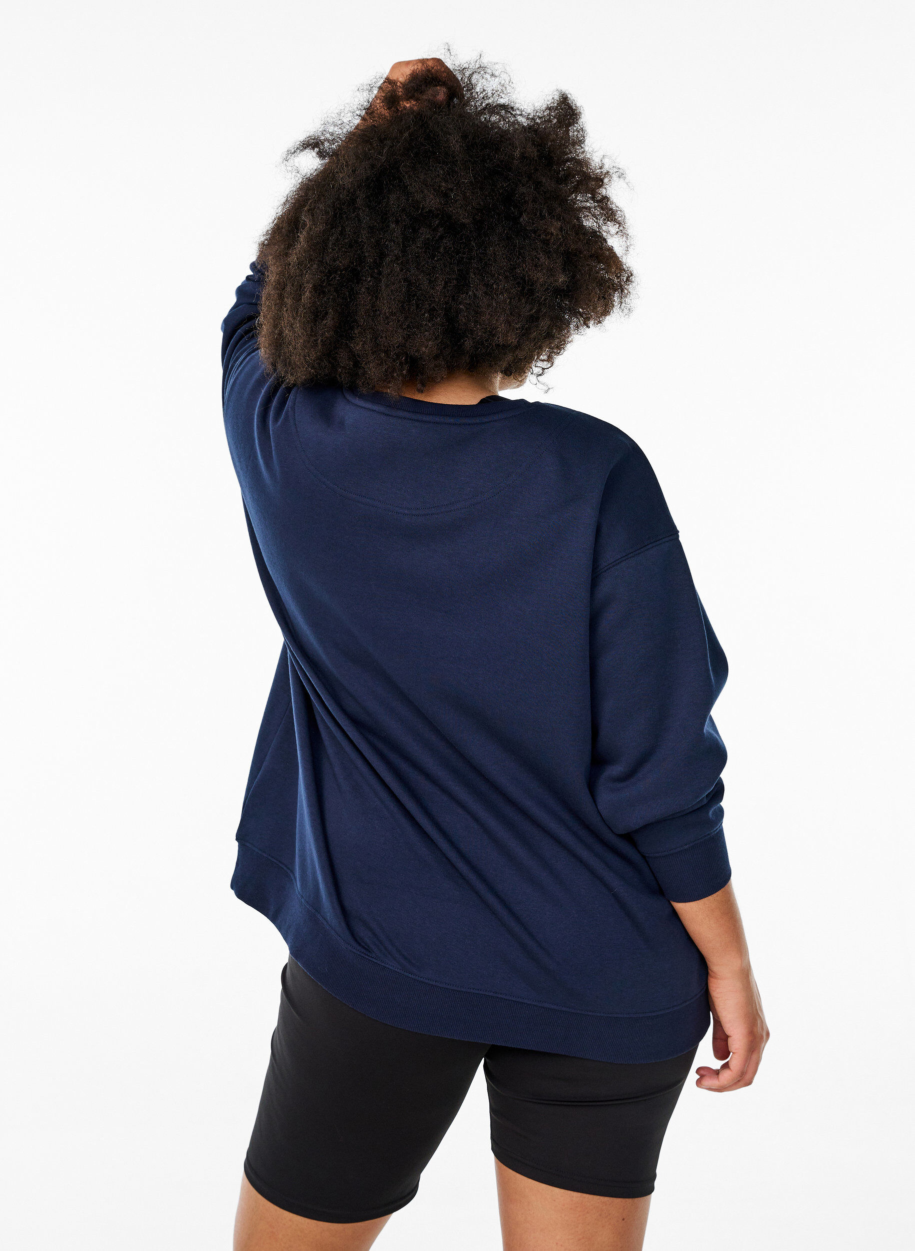ZizziSportliches Sweatshirt mit Aufdruck, Blau, Model image number 2